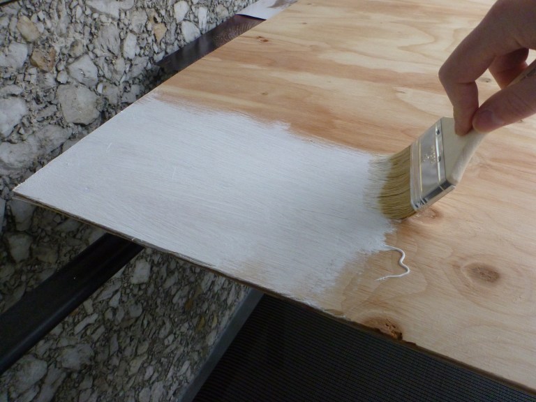 Start with a white base coat